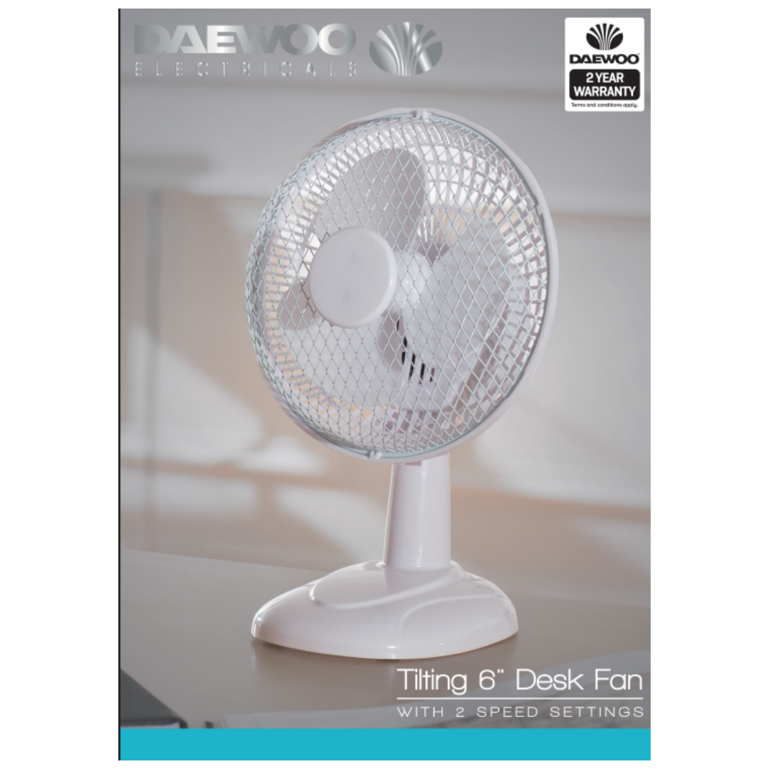 Daewoo 6 inches Desk Fan -  COL1110