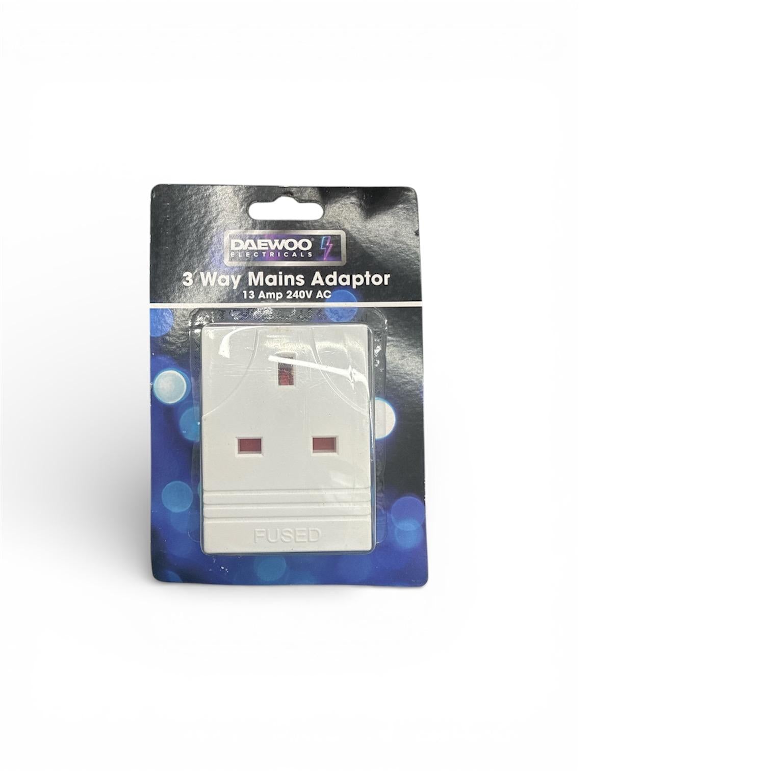 Daewoo 3‑Main Adaptor 13A 240V AC – ELA1154