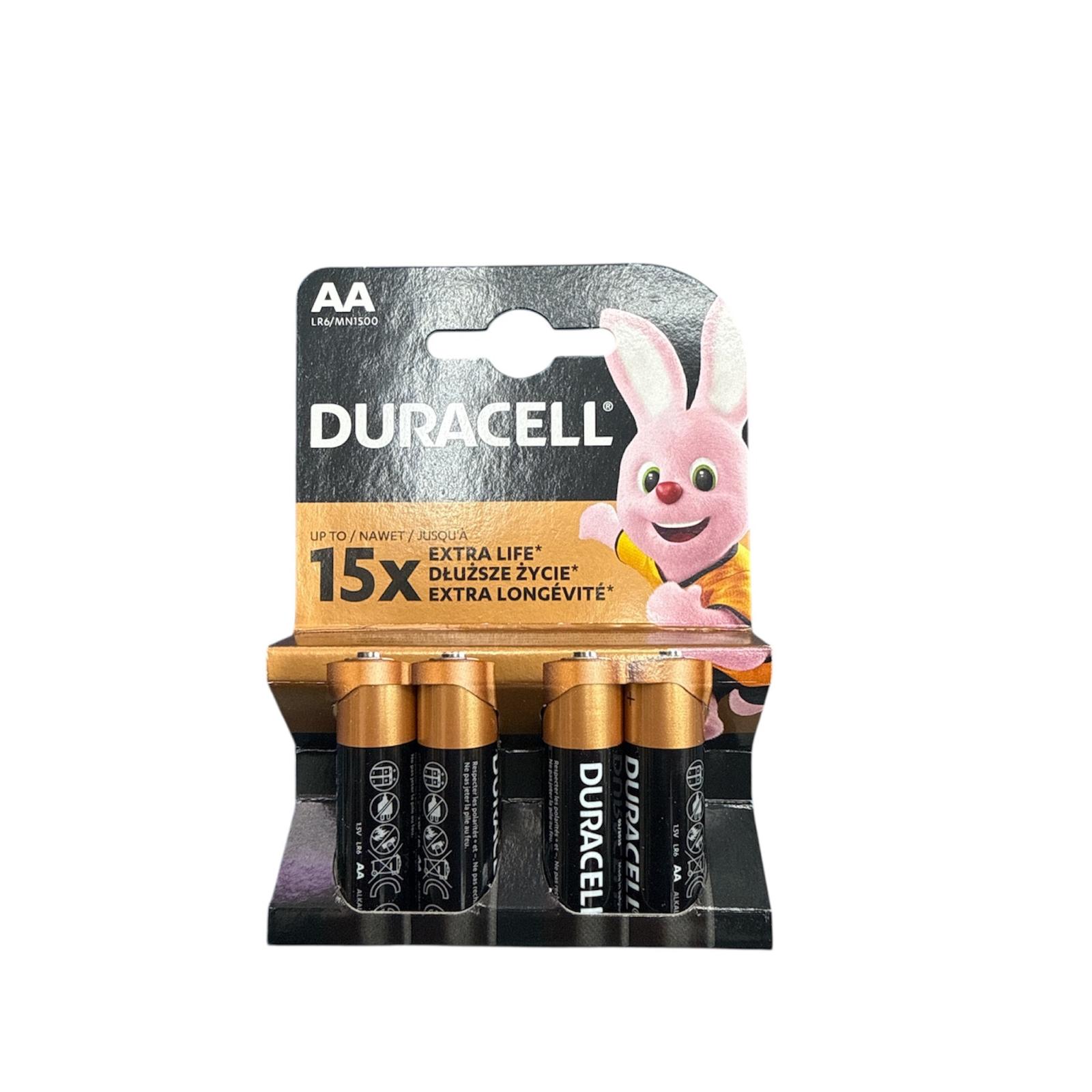 Duracell AA Batteries 4 Pack – LR6/MN1500