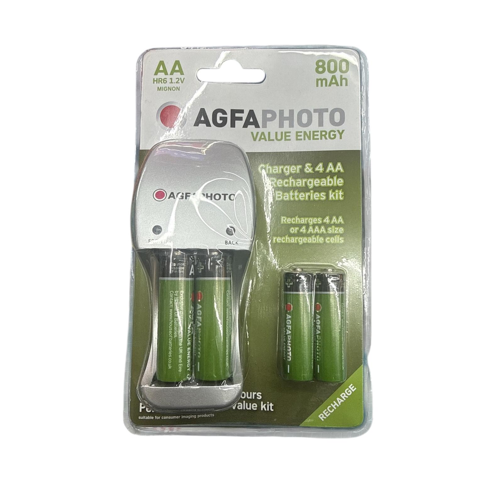 AgfaPhoto Rechargeable AA Batteries Kit – HR6