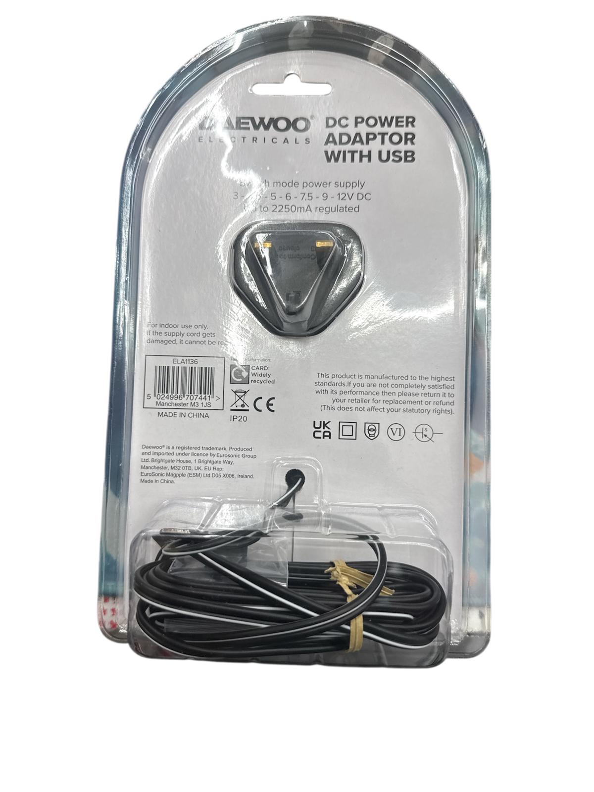 Daewoo DC Power Adapter 2250mAh – ELA1136