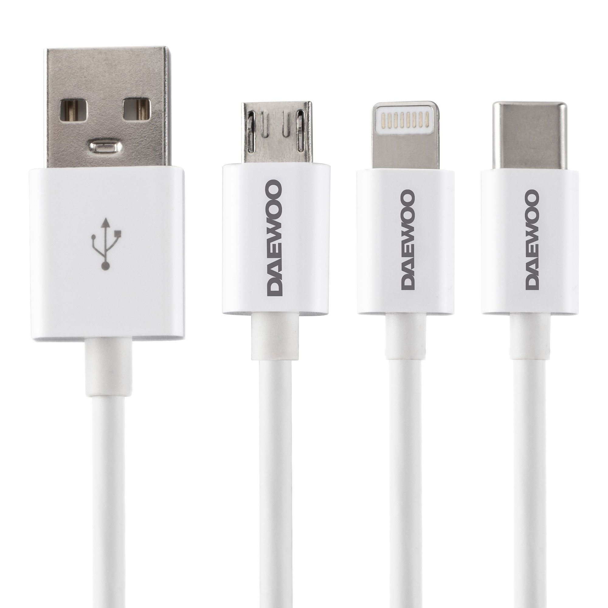 Daewoo 3‑in‑1 USB Charging Cable 1m – ELA1350