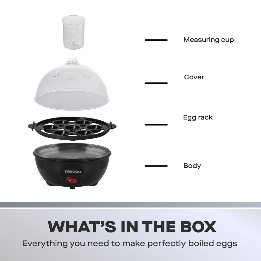 Daewoo Essentials 7 Portion Egg Boiler – SDA2688GE