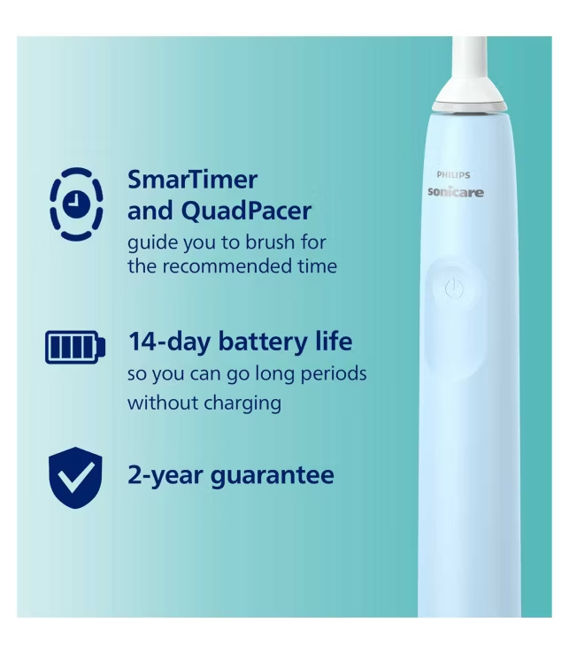 Philips Sonicare Electric Toothbrush 2100 Light Blue - HX3651/12