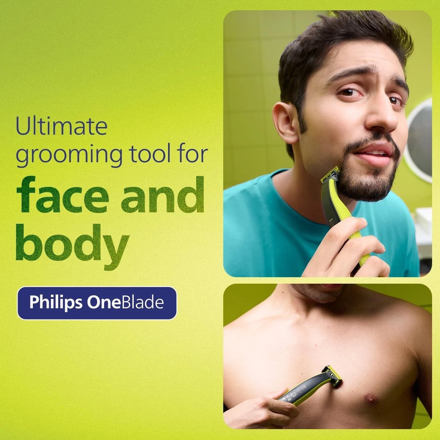Philips OneBlade, 10 Shaver, Trimmer for Face & Body - QP2824