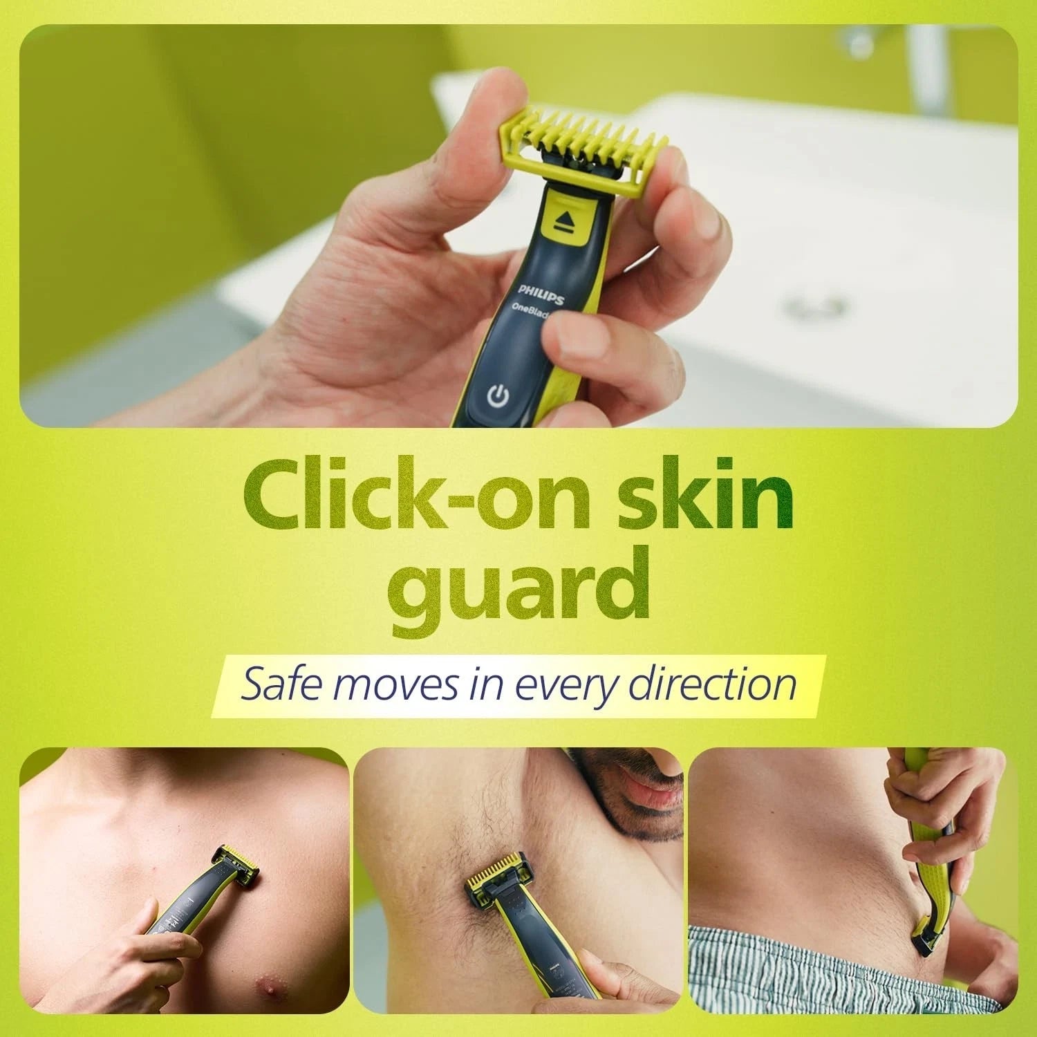 Philips OneBlade, 10 Shaver, Trimmer for Face & Body - QP2824