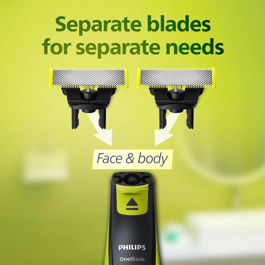Philips OneBlade, 10 Shaver, Trimmer for Face & Body - QP2824